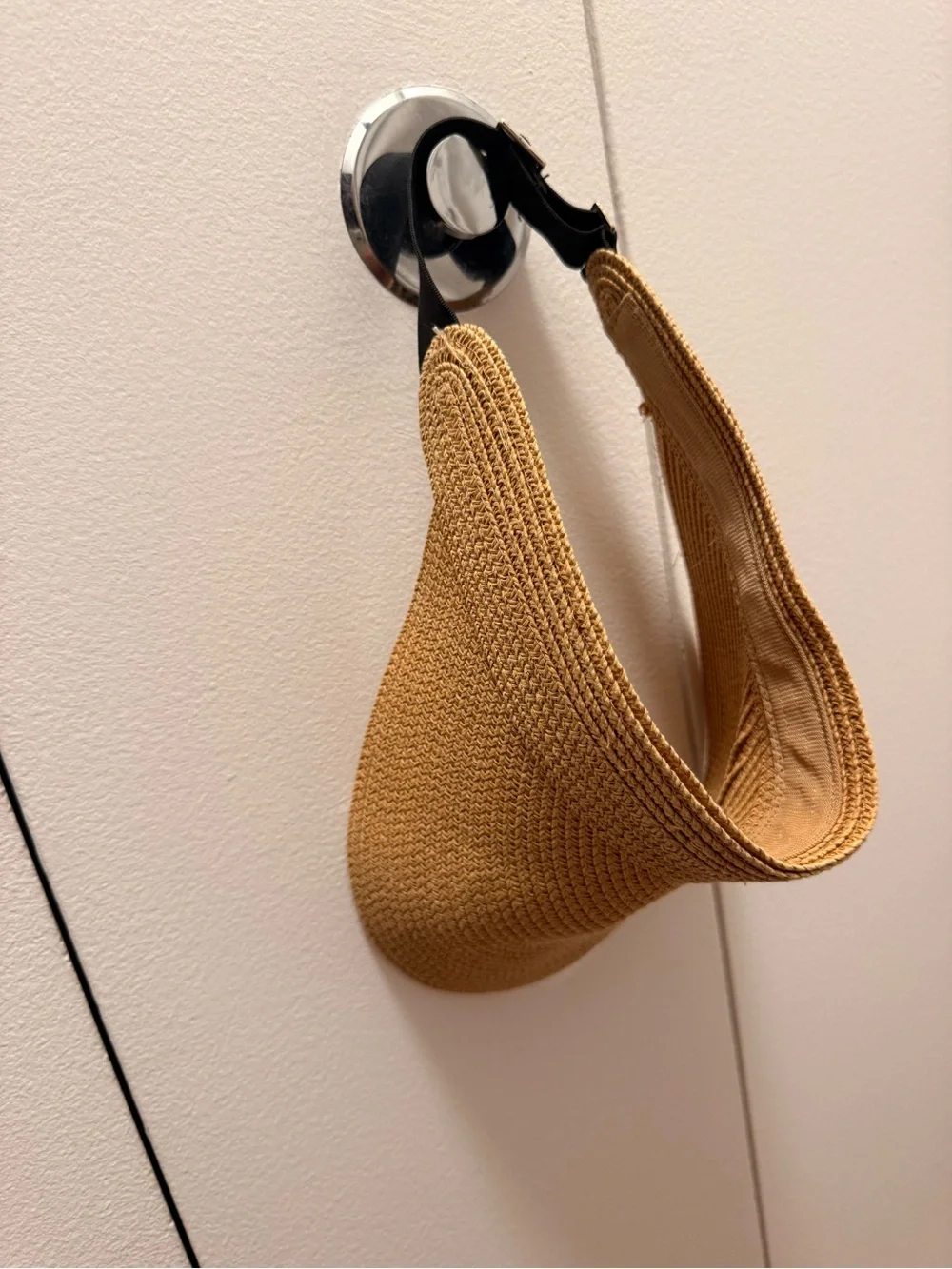 Women’s Straw Visor in Tan - Lightweight Sun Hat